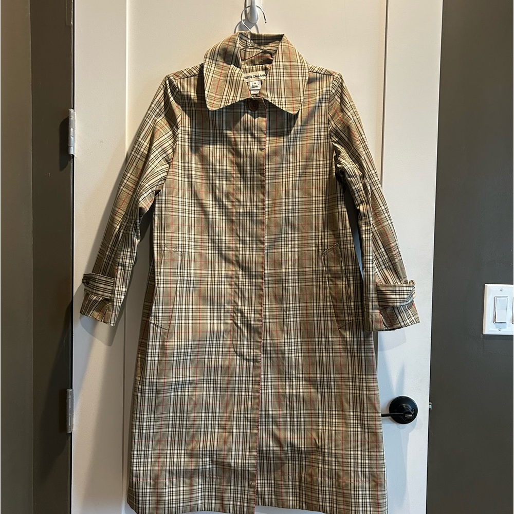 Caron Callahan Brown Tan Trench Coat